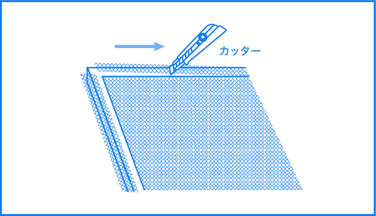 余分な網を切り取ってください